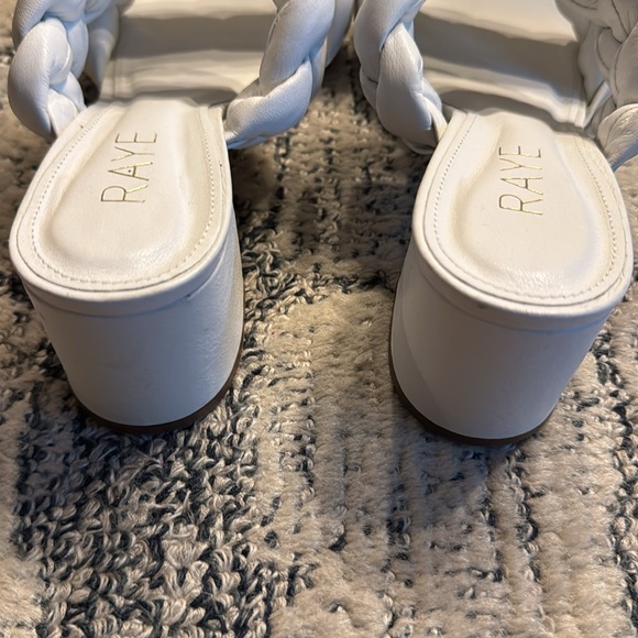 Raye Braided Puffy White Heeled Sandal - Picture 3 of 5